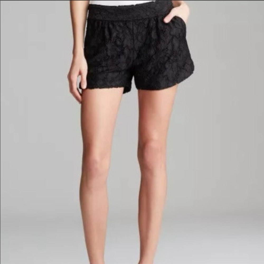 LC Lauren Conrad Black Lace Women Shorts